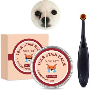 image:imageNatural Tear Stain Remover Balm for Dogs amp Cats  Gentle amp Effective Eye Care Prevents Tear Stains amp Reduces Redness Safe amp NonIrritating Formula with Professional Brush 1 ozCoconut