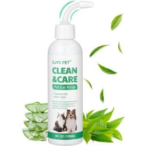 image:imageEar Cleaner for Dogs and Cats with Flexible Long Tube Ear Infection Treatment Deep Canal Solution for Ear Mites Infections Itch Wax amp Smell Safe Aloe Vera Formula 4 oz120ml4floz