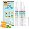 image:imageDog Moisturizer for Dry Itchy Skin Coconut Oil for Dogs amp Cats Hot Spot amp Paw Moisturizer Pet Skin Pen with Precision Applicator Brush Soothes Itch Heals amp Promotes Hair Growth LickSafe 3 Pack35ml017 floz