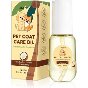 image:imagePet Coat Care Oil Coconut amp Jojoba Infusion  Nourishing Serum to Reduce Stubborn Knots UV Heat Shield AntiStatic Lipid Repair for Dry Damaged Fur LickSafe Treatment Dogs Cats 169 fl ozTropical Coconut