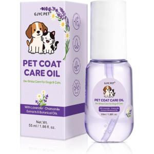 image:imagePet Coat Care Oil Coconut amp Jojoba Infusion  Nourishing Serum to Reduce Stubborn Knots UV Heat Shield AntiStatic Lipid Repair for Dry Damaged Fur LickSafe Treatment Dogs Cats 169 fl ozLavender  Chamomile